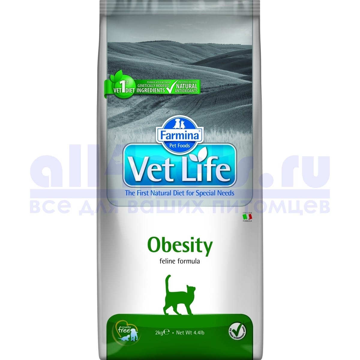 Farmina VetLife Cat Obesity (2кг)