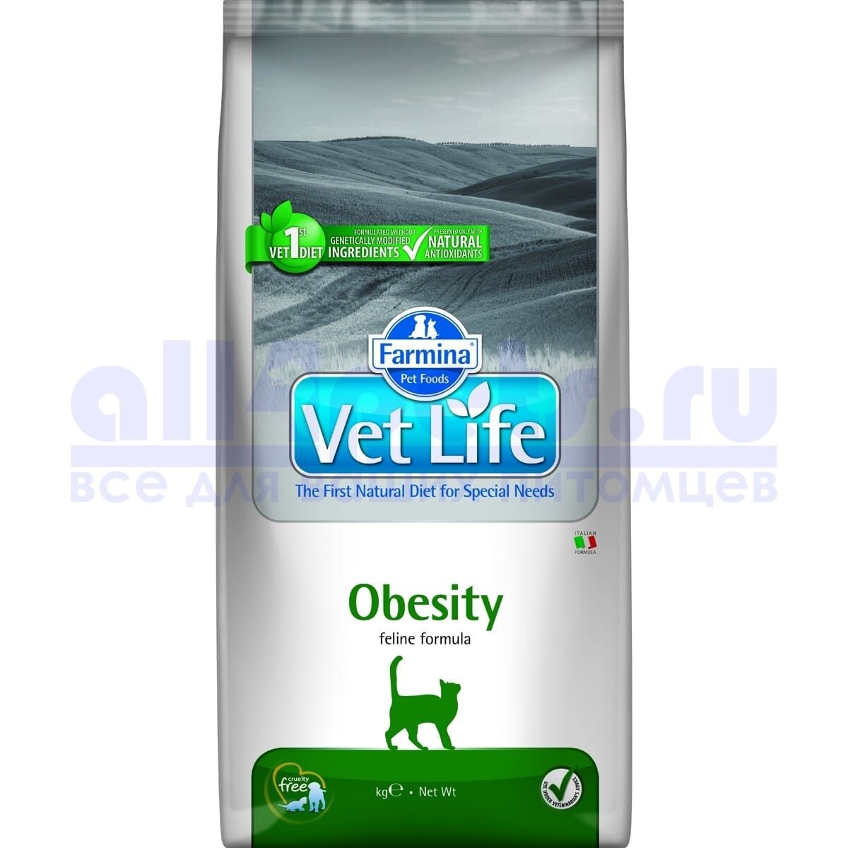 Farmina VetLife Cat Obesity (10кг)