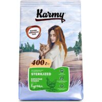 Karmy Cat Sterilized для взрослых стерилизованных кошек (С курицей, 400г)