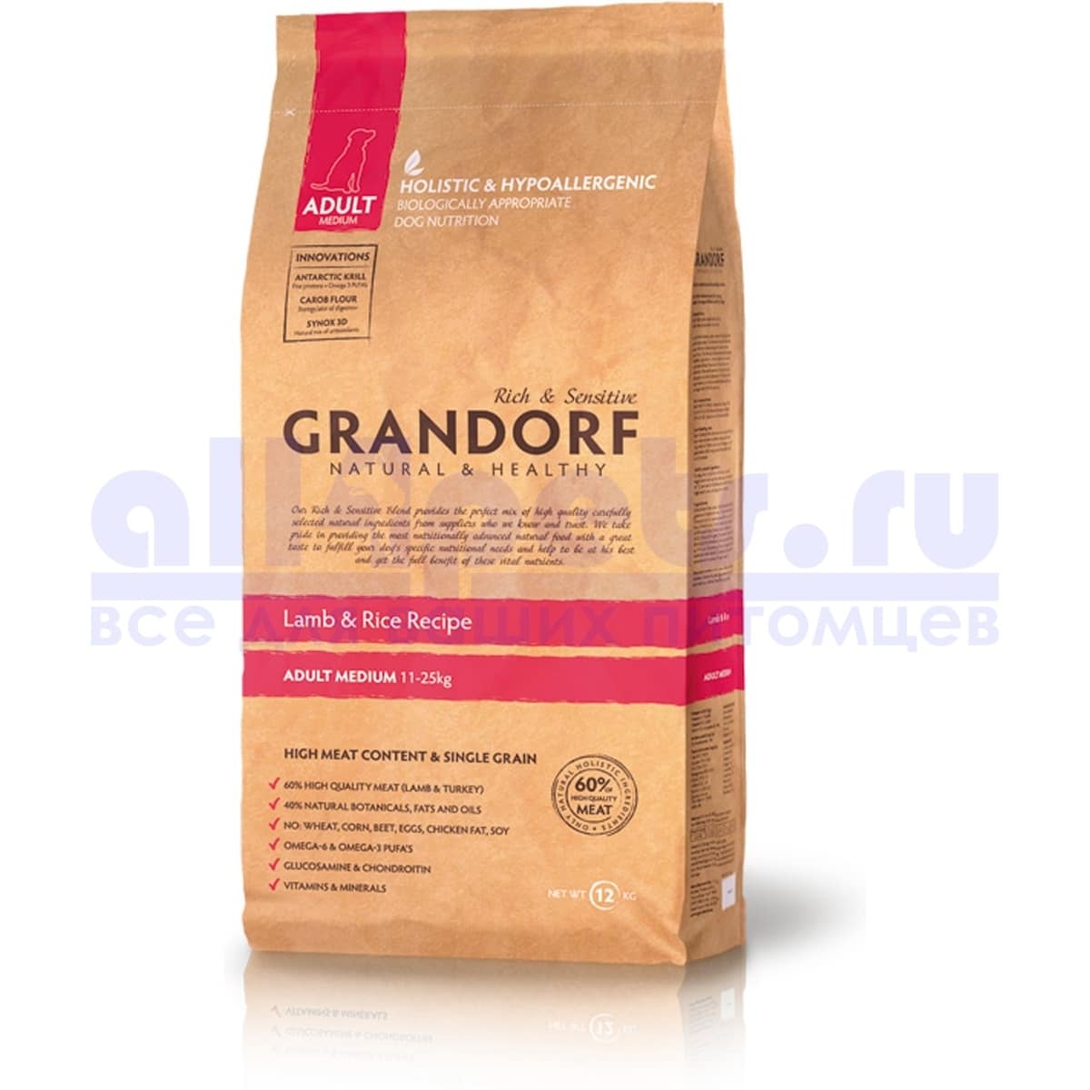 GRANDORF Lamb&Rice Adult Medium (12кг)