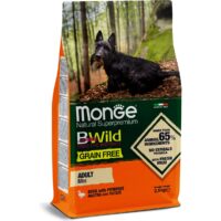 Сухой беззерновой корм Monge Dog BWild GRAIN FREE Mini для собак малых пород (Из мяса утки с картофелем, 2.5кг)