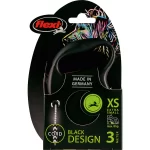 Рулетка-трос Flexi New Design XS для собак и кошек (Весом до 8кг, длина 3м, черная)