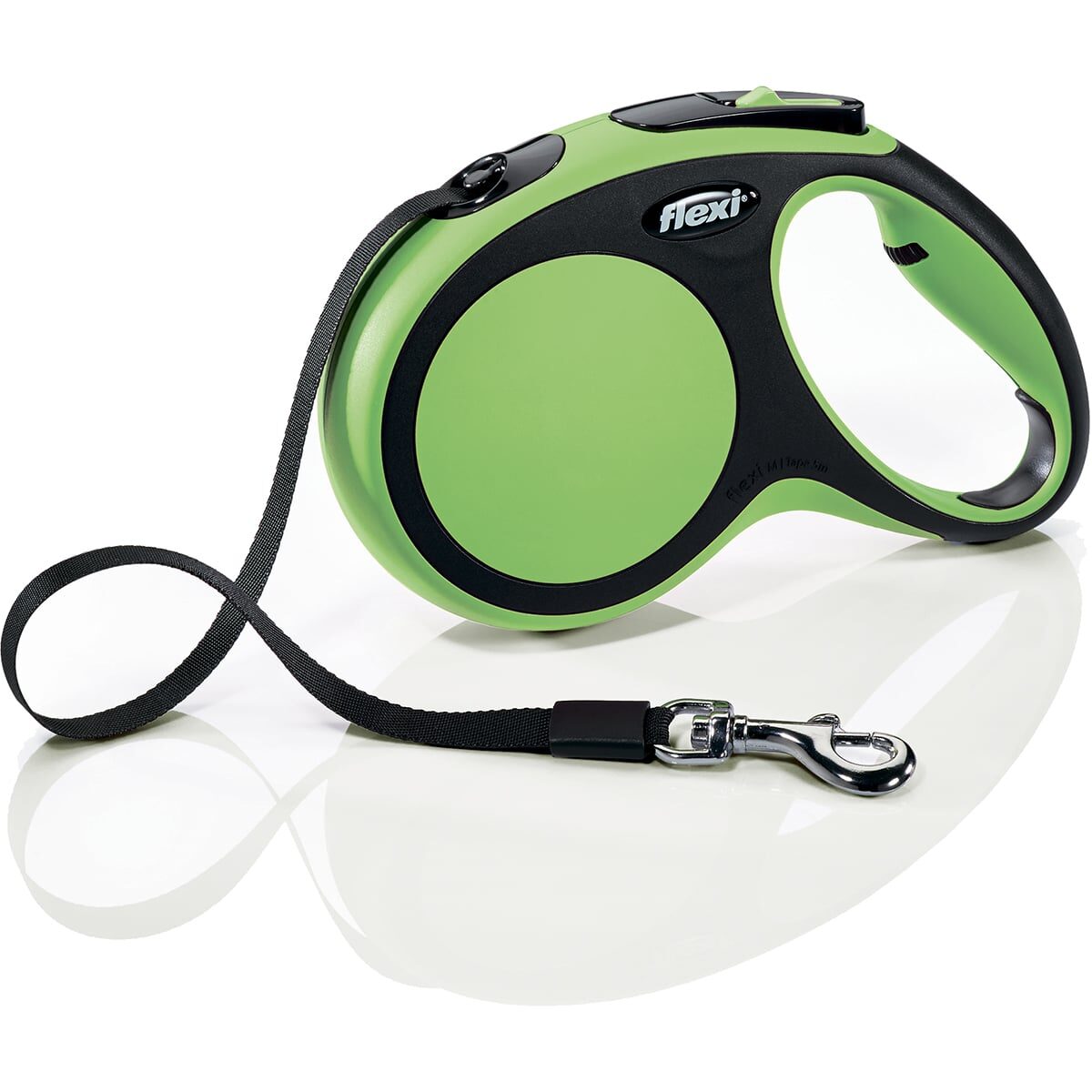 Рулетка-ремень FLEXI New Comfort M для собак средних пород (Вес до 25кг, длина 5м, зеленая)