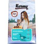 Karmy Cat Adult Hypoallergenic для взрослых кошек склонных к пищевой аллергии (С уткой, 400г)