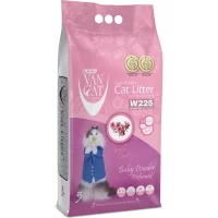 Комкующийся наполнитель VanCat Baby Powder Perfumed для кошачьего туалета (С ароматом детской присыпки, 5кг)
