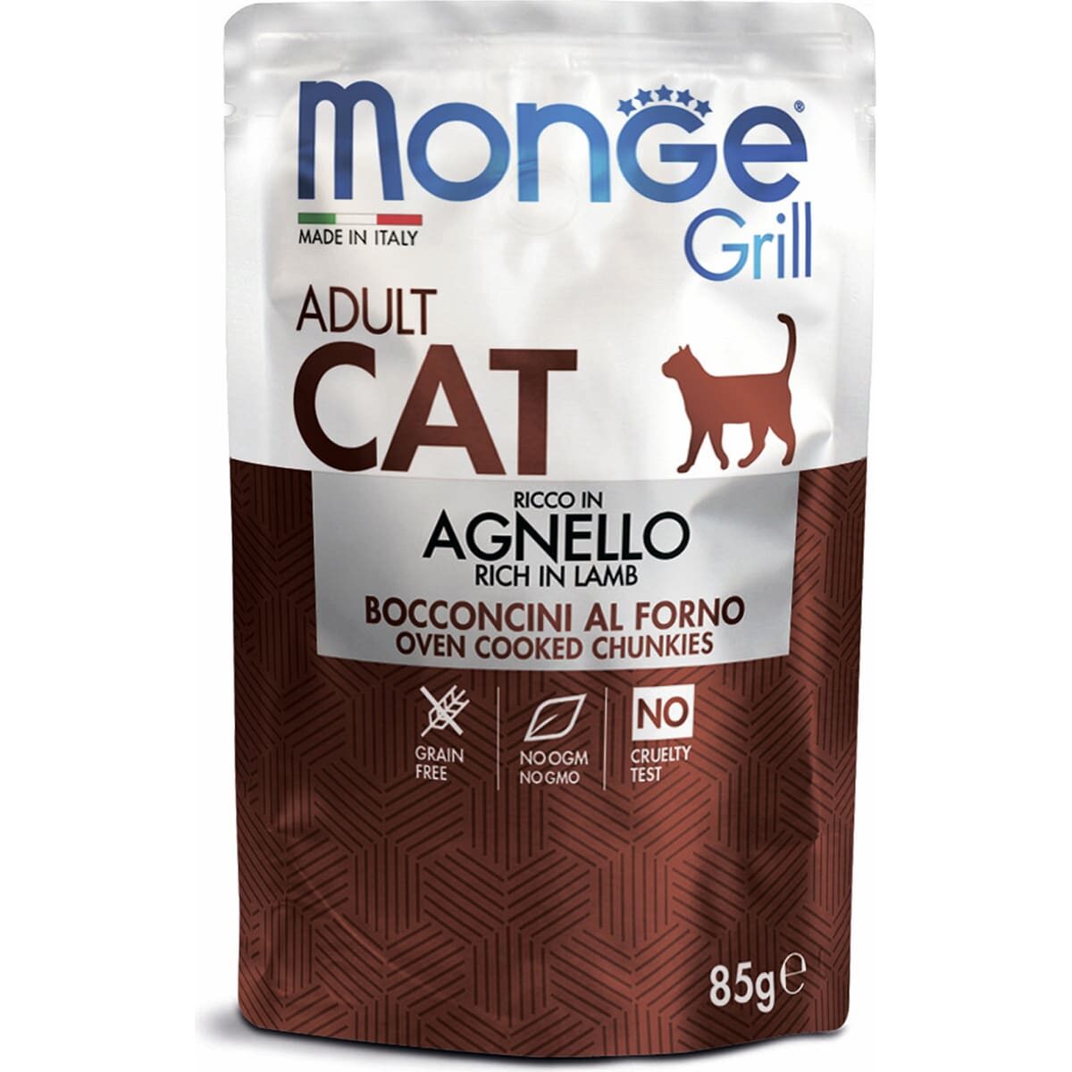 Консервы Monge Cat Grill Pouch для кошек (Новозеландский ягненок, пауч, 85г)