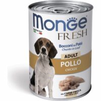 Консервы Monge Dog Fresh Chunks in Loaf для собак (Мясной рулет курица, жестяная банка, 400г)