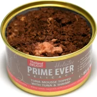 Дополнительное питание Prime Ever Delicacy для кошек (Мусс из тунца с креветками, жестяная банка, 80г)