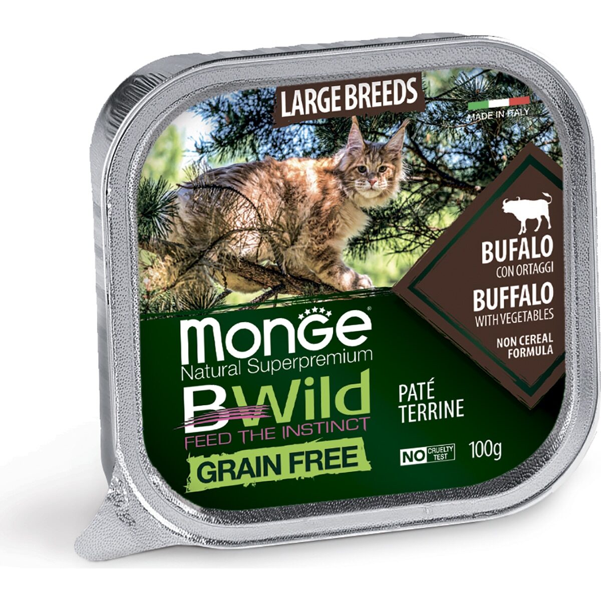 Monge Cat BWild Grain free Large Breeds Buffalo with vegetables (100г)