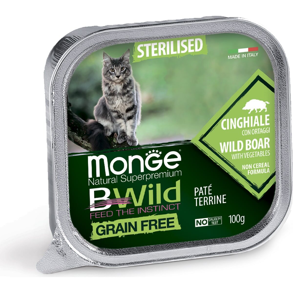 Monge Cat BWild Grain free Sterilised Wild Boar with vegetables (100г)