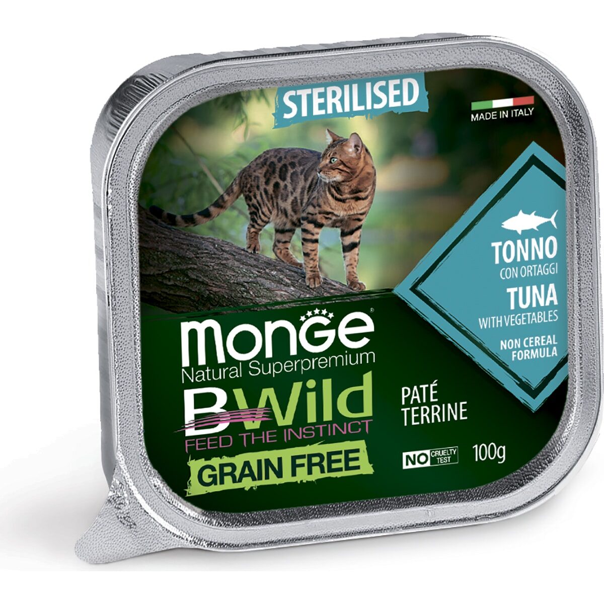 Monge Cat BWild Grain free Sterilised Tuna with vegetables (100г)