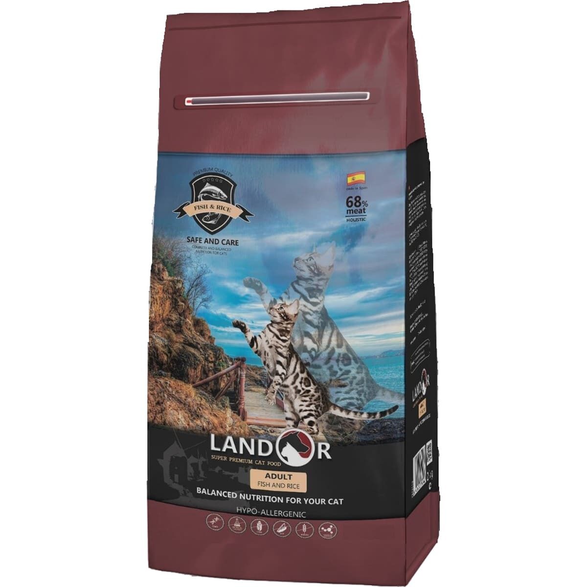 Landor Adult cat with fish and rice