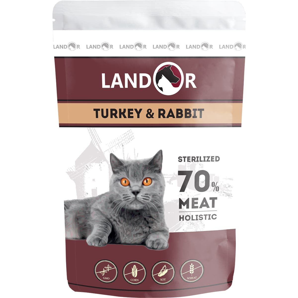 Landor Adult sterilized cat with turkey&rabbit (85г)
