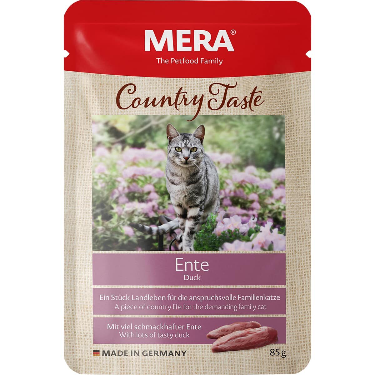 Влажный корм MERA Country Teste Ente для кошек (С уткой, пауч, 85г)