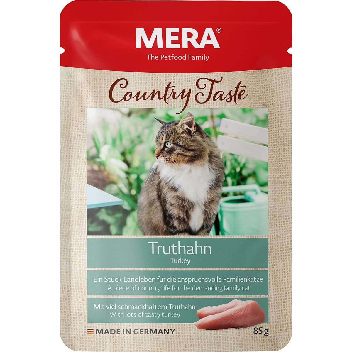 Влажный корм MERA Country Teste Truthahn для кошек (С индейкой, пауч, 85г)