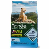 Сухой беззерновой корм Monge Dog BWild GRAIN FREE Mini для собак малых пород (Из анчоуса с картофелем, 2.5кг)