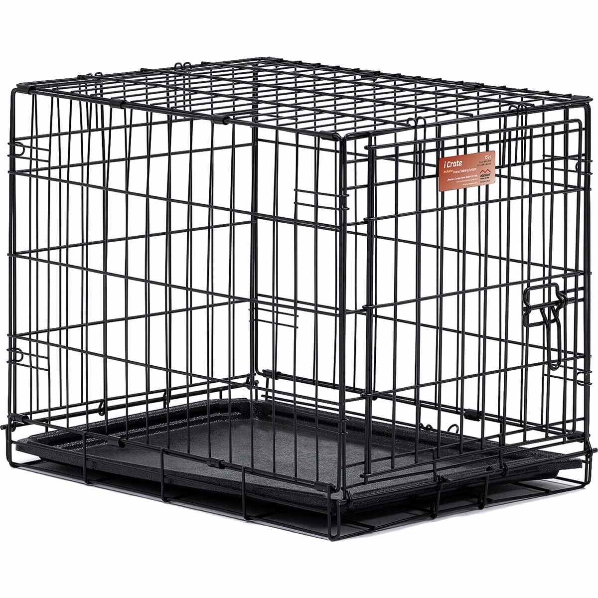 Клетка-вольер MidWest iCrate для животных (Однодверная, черная, 61х46х48h см)