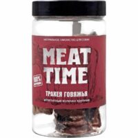 Лакомство Meat Time Трахея для собак (Колечки крупные, пластиковая банка, 50г)