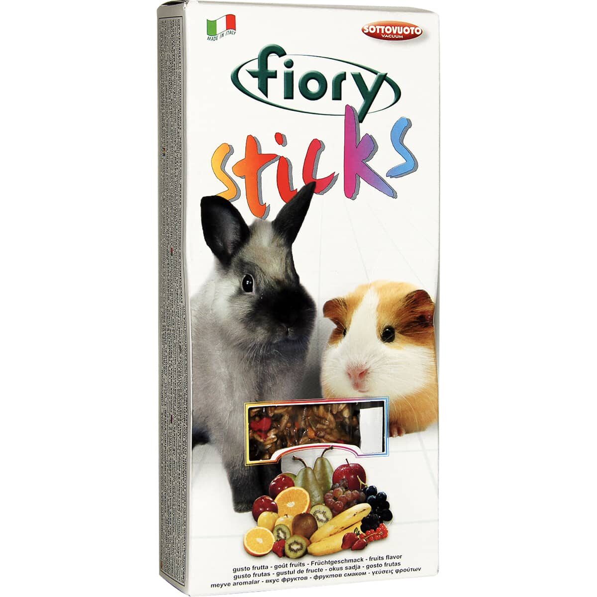 Лакомство FIORY Sticks for dwarf rabbits для кроликов и морских свинок (С фруктами, 2х50г)