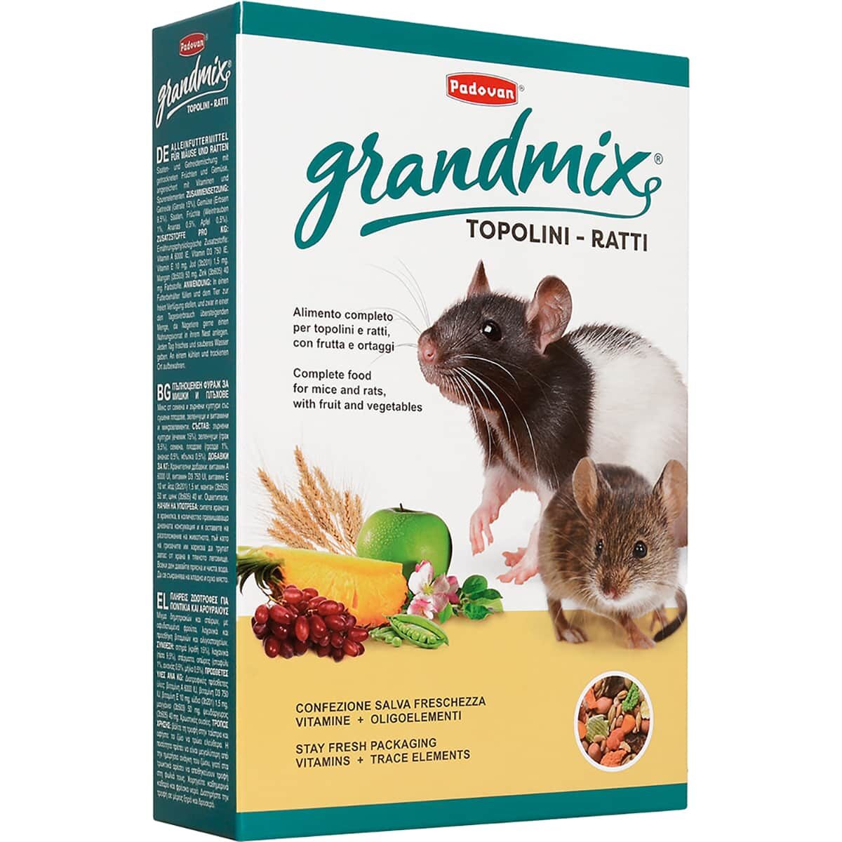 Корм Padovan® GrandMix Topolini e ratti корм для взрослых мышей и крыс (400г)