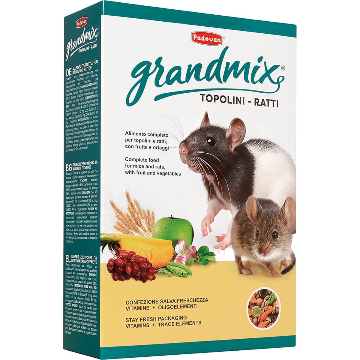 Корм Padovan® GrandMix Topolini e ratti корм для взрослых мышей и крыс (1кг)
