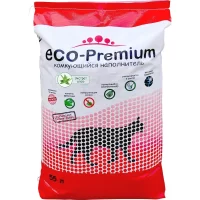 Наполнитель ECO-Premium для кошачьего туалета (Древесный комкующийся с ароматом алоэ, 55л)