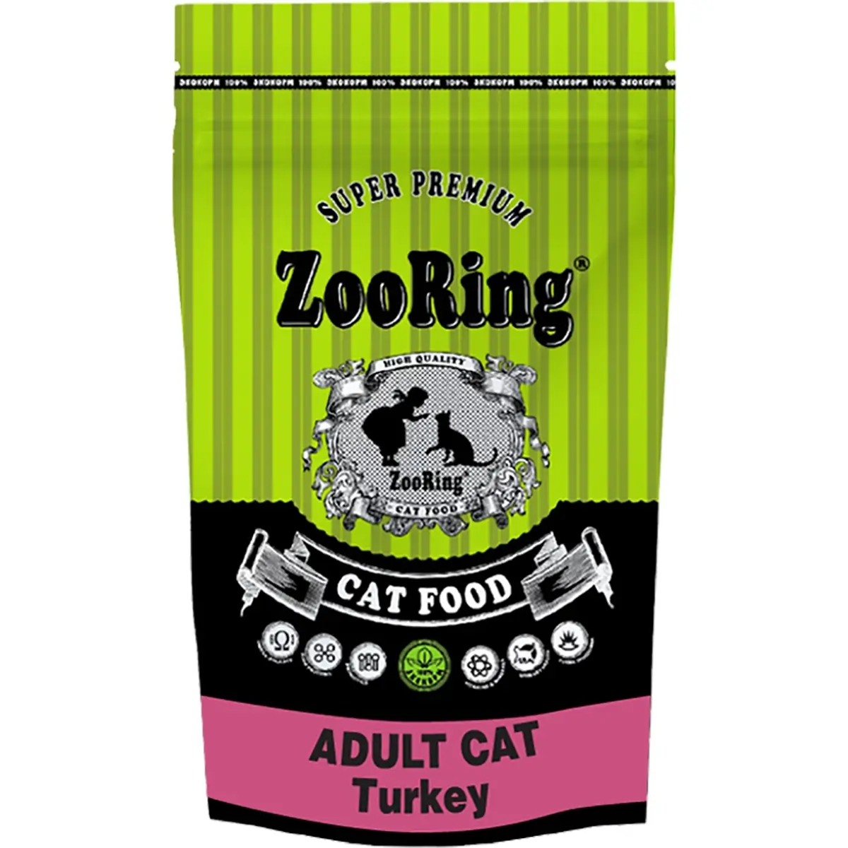 Сухой корм ZooRING Adult Cat Turkey для взрослых кошек (С индейкой, 1.5кг)