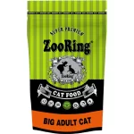 Сухой низкозерновой корм ZooRING Adult Lowgrainfree Big Cat Turkey для взрослых кошек крупных пород (С индейкой, 350г)