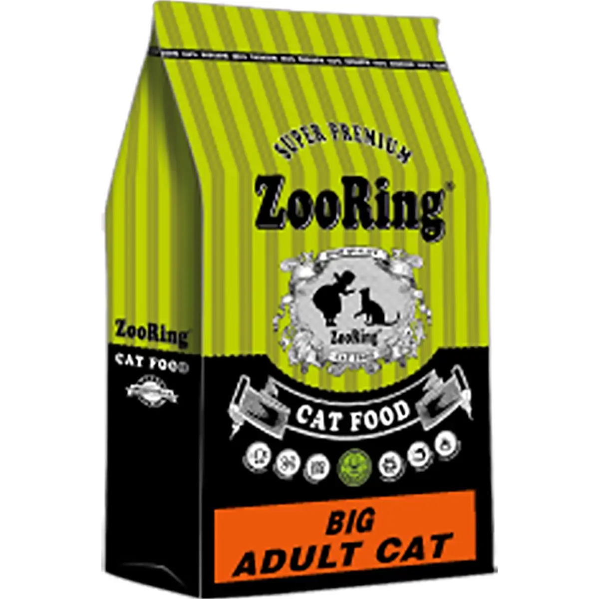 Сухой низкозерновой корм ZooRING Adult Lowgrainfree Big Cat Turkey для взрослых кошек крупных пород (С индейкой, 10кг)