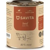 Консервированный корм Savita для собак и щенков (Говядина, жестяная банка, 410г)