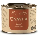 Консервированный корм Savita для собак и щенков (Говядина с кабачком и морковью, жестяная банка, 240г)