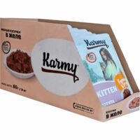Консервированный корм Karmy для котят (Курица в желе, упаковка паучей, 24x80г)